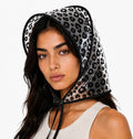 Leopard Print Rain Bonnet - Black